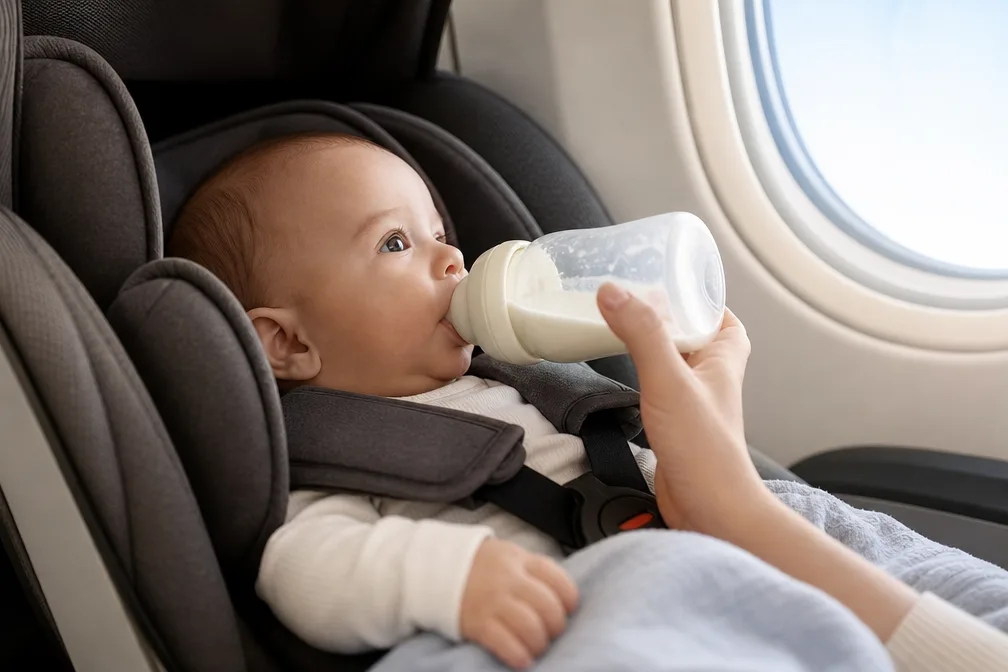 Partir à Bali avec un bébé de 4 mois : ce qu'il faut vraiment savoir Crème solaire bébé et moustiquaire posées sur une table en bois dans un bungalow balinais
